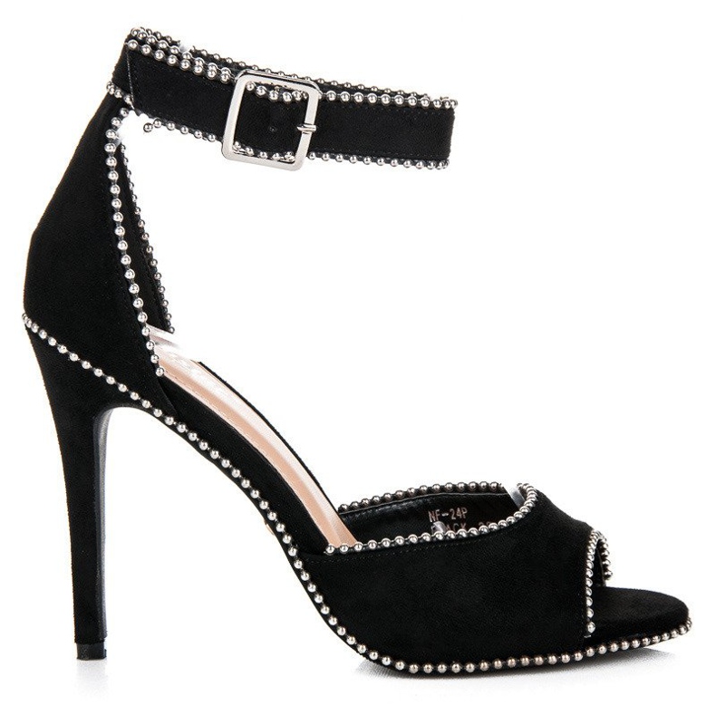 Seastar Sandales en daim sur un talon haut le noir Seastar Sandales en daim sur un talon haut le noir