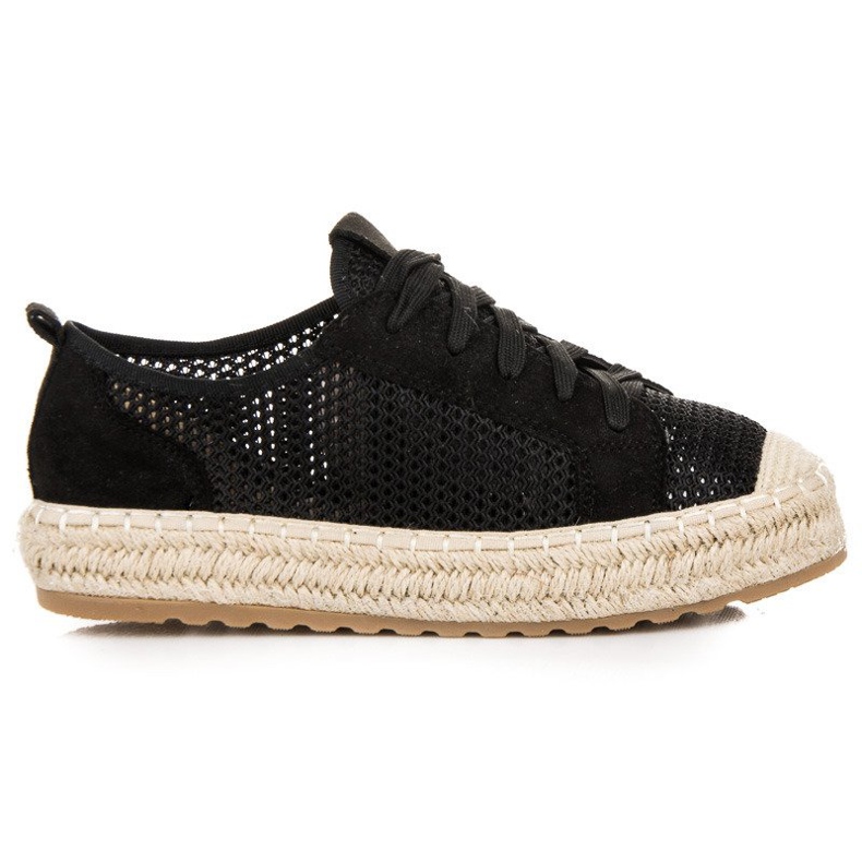 Seastar Espadrilles Ajourées Sur La Reliure le noir