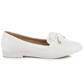 Vices de mocassins ajourés blanche