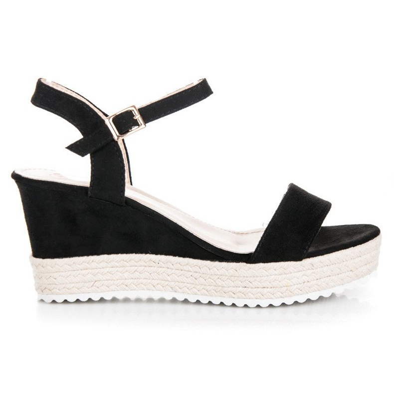 Seastar Sandales espadrilles compensées le noir