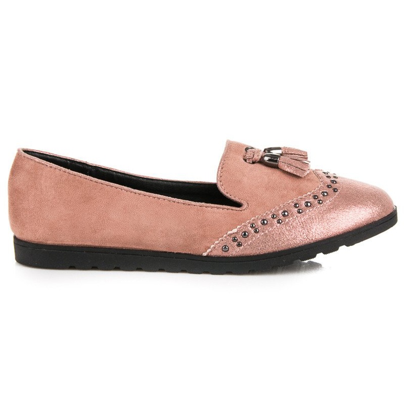 Nio Nio Mocassins à la mode avec des franges rose
