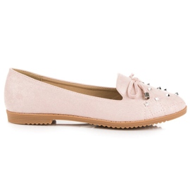 Coura Mocassins en daim rose