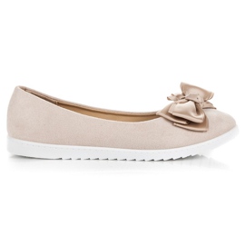 Comer Ballerines en daim à nœud brun