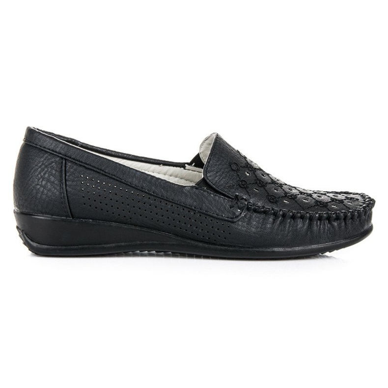 Hasby Mocassins noirs ajourés le noir