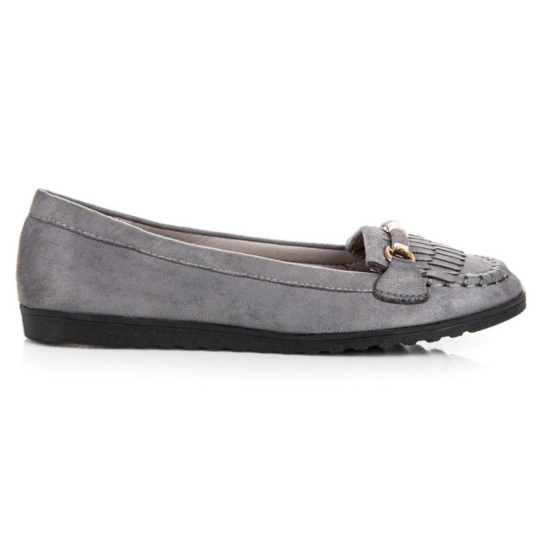 Mocassins gris femme