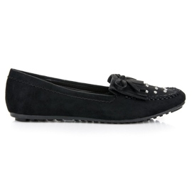 Mocassins en daim élégants le noir