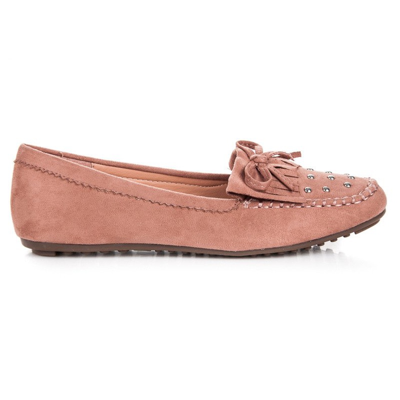 Mocassins en daim élégants rose