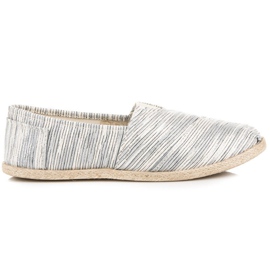 Espadrilles côtelées gris