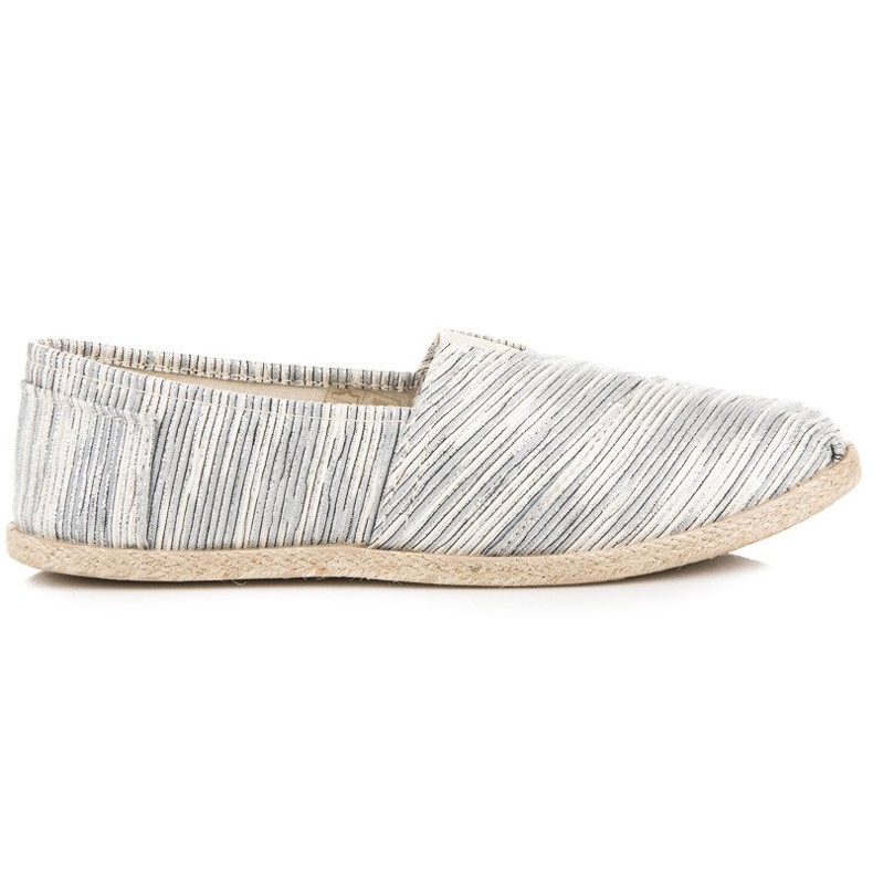 Espadrilles côtelées gris