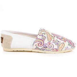 L. Day Espadrilles Avec Motif Ethnique blanc