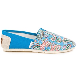 L. Day Espadrilles Avec Motif Ethnique bleu