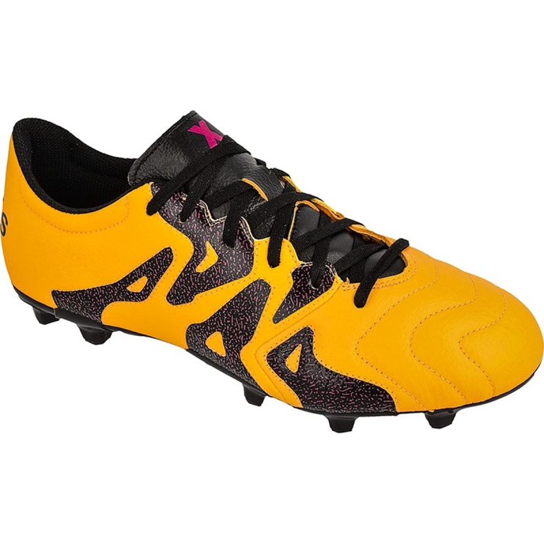 Chaussures de football Adidas X 15.3 FG/AG M Cuir S74640 orange orange