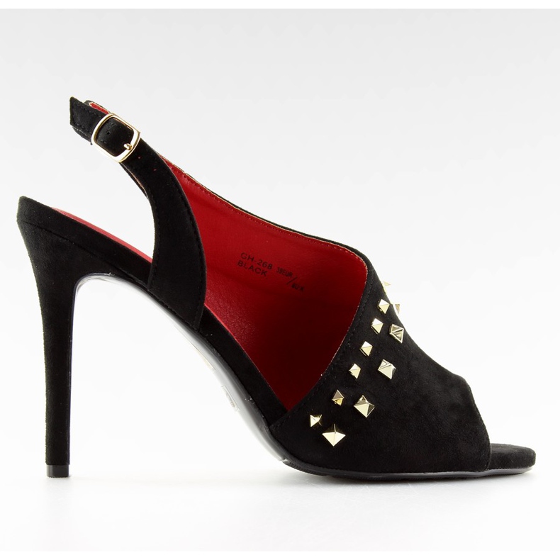Sandales à talons asymétriques noires le noir