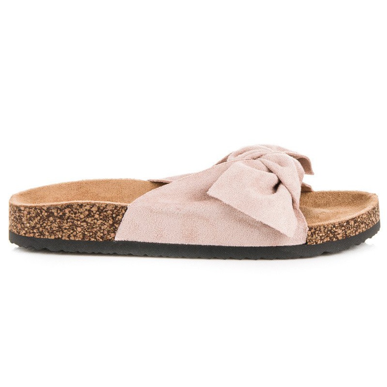 Queen Vivi Babouches en daim à nœud brun