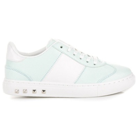 Sport Baskets en daim blanche vert