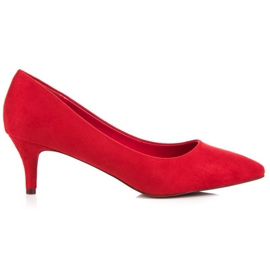 Escarpins en daim rouge