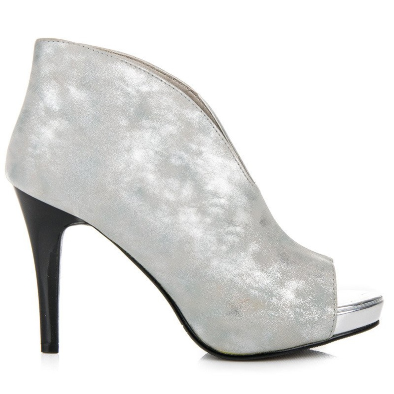 Vinceza Bottes à bout ouvert gris