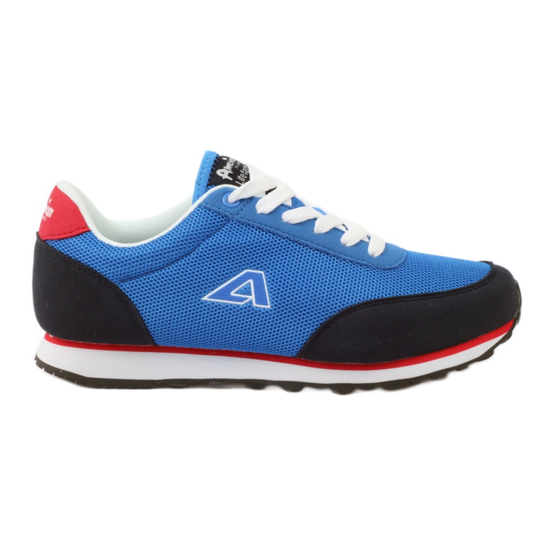 American Club Chaussures de sport à lacets pour femme bleu américain