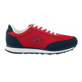 American Club Chaussures de sport nouées rouges américaines bleu marine