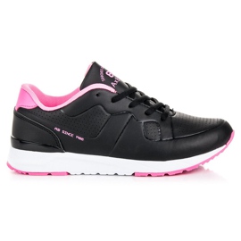 Ax Boxing Chaussures de sport noires pour femmes rose