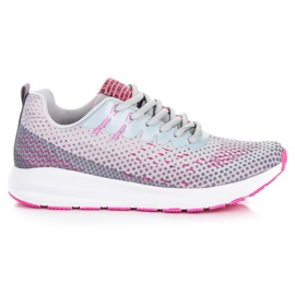 Ax Boxing Chaussures de sport confortables gris rose