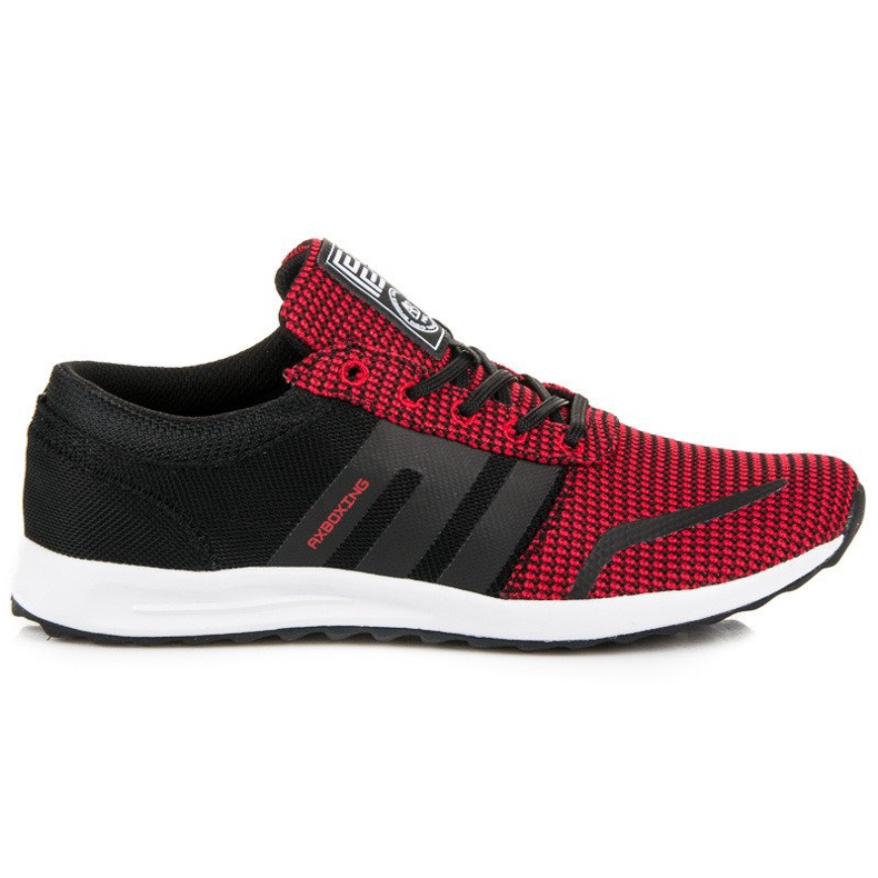 Ax Boxing Chaussures de sport en tissu rouge le noir