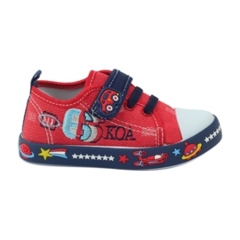 American Club Baskets à semelle intérieure en cuir américain bleu marine rouge