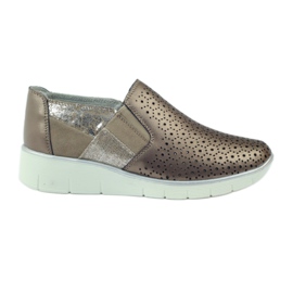 Slip de sport en cuir Filippo brun multicolore