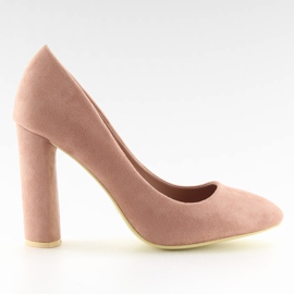 Escarpins talons hauts rose B-18 rose