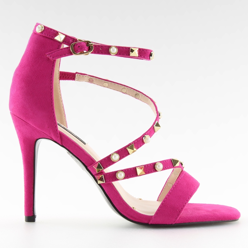 Sandales fushia sur talon haut L6099 Fushia rose