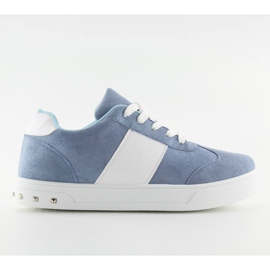 Chaussures de sport femme bleu denim bleu blanc