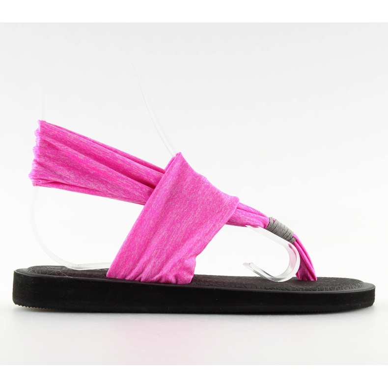 Tongs en coton rose fuchsia