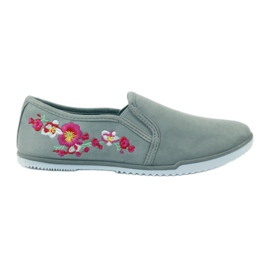 Baskets en daim à fleurs McKey 180 gris