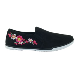 Baskets en daim à fleurs McKey 180 noir