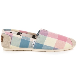 L. Day Espadrilles à carreaux confortables multicolore