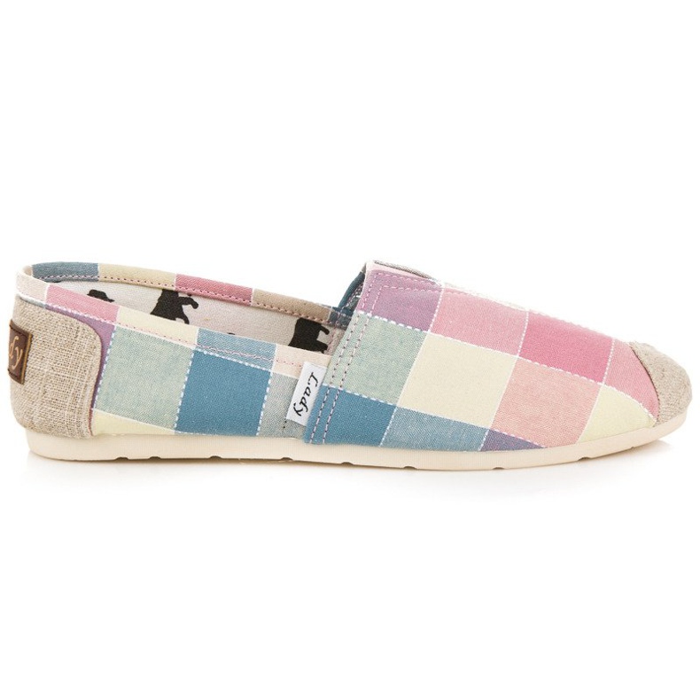 L. Day Espadrilles à carreaux confortables multicolore