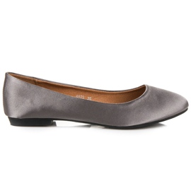 Ch. Creation Ballerines grises satinées