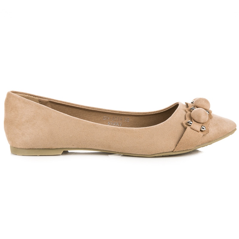 Ideal Shoes Ballerines beiges élégantes