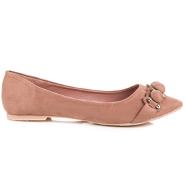 Ideal Shoes Ballerines roses élégantes