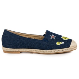 Sweet Shoes Espadrilles en denim avec patchs bleu marine