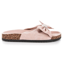 Queen Vivi Chaussons en daim élégants brun
