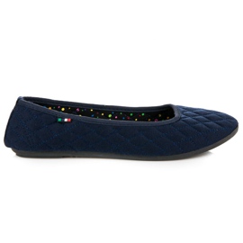 Ballerines en tissu bleu