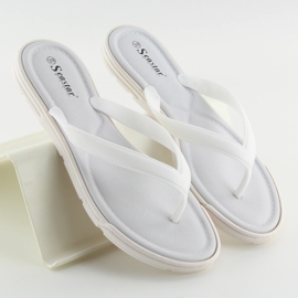 Tongs blanches pour femme CK41P Blanc