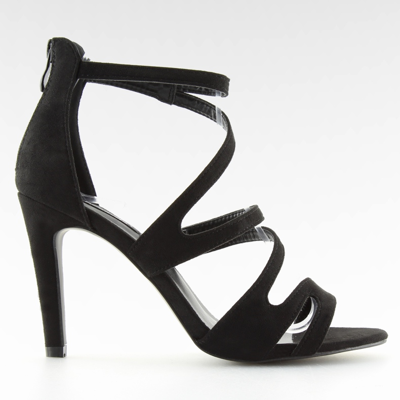 Sandales noires à talons 118-15 noir le noir