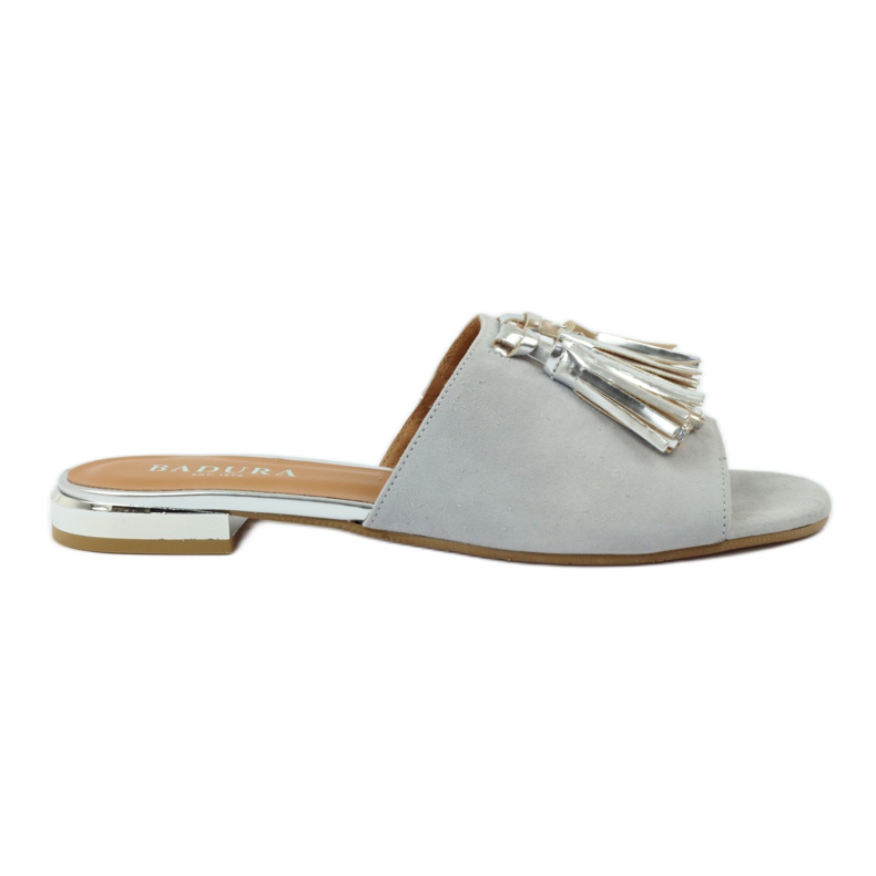 Chaussons à franges Badura 5133 gris