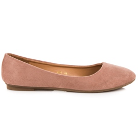 Ballerines confortables en daim rose
