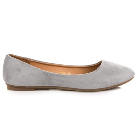 Ballerines confortables en daim gris