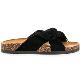 Bello Star Babouches en daim noir le noir