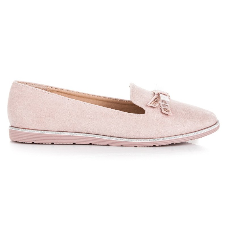 Anesia Paris Mocassins en daim rose
