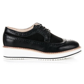 Super Me Chaussures à lacets noires le noir